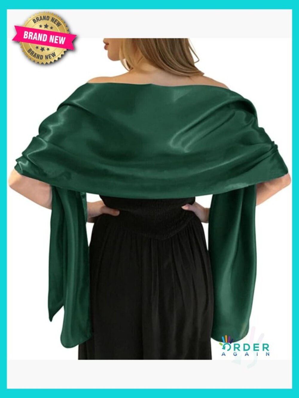 Extra Long Satin Shawl Wraps for Evening Dresses Formal Party Bridal